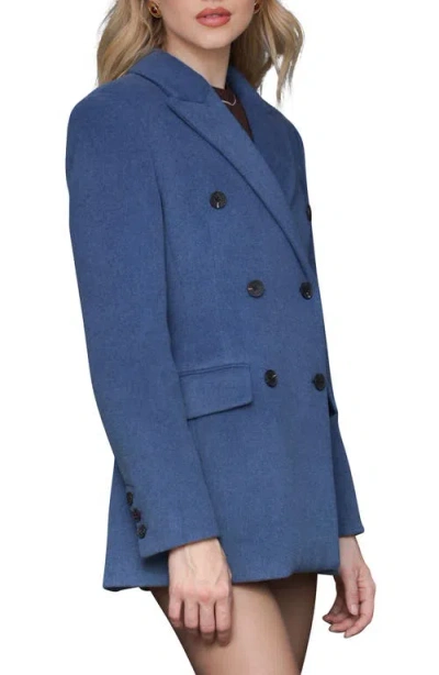 Avec Les Filles Hourglass Blazer Coat In Blue