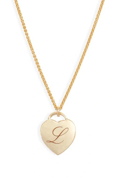 Set & Stones Alice Initial Heart Pendant Necklace