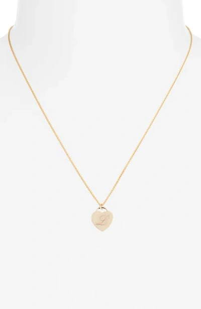 Set & Stones Alice Initial Heart Pendant Necklace