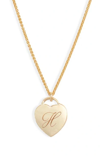 Set & Stones Alice Initial Heart Pendant Necklace