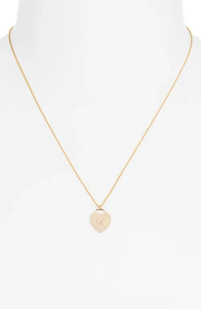 Set & Stones Alice Initial Heart Pendant Necklace
