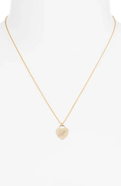 Set & Stones Alice Initial Heart Pendant Necklace