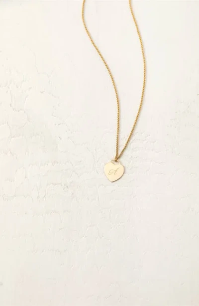 Set & Stones Alice Initial Heart Pendant Necklace