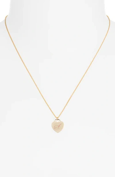 Set & Stones Alice Initial Heart Pendant Necklace