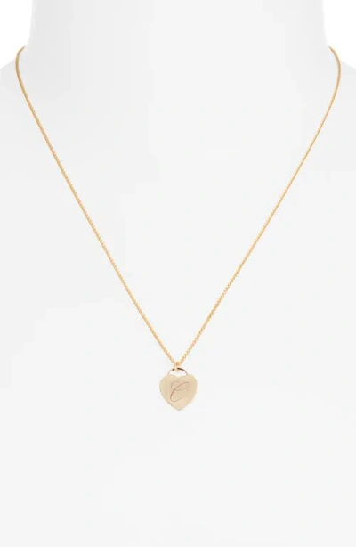 Set & Stones Alice Initial Heart Pendant Necklace