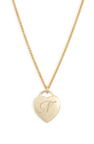 Set & Stones Alice Initial Heart Pendant Necklace