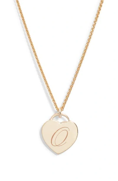 Set & Stones Alice Initial Heart Pendant Necklace