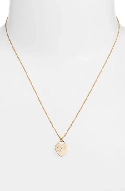 Set & Stones Alice Initial Heart Pendant Necklace
