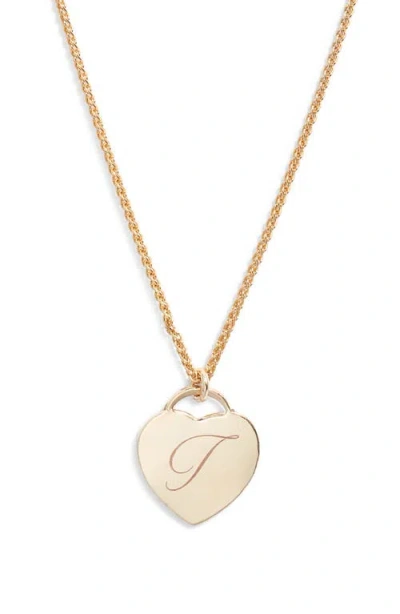 Set & Stones Alice Initial Heart Pendant Necklace