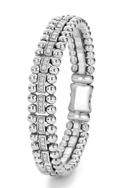 Lagos Caviar Spark Diamond Link Bracelet