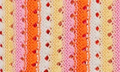 Mango Crochet Cotton Polo Sweater In Orange