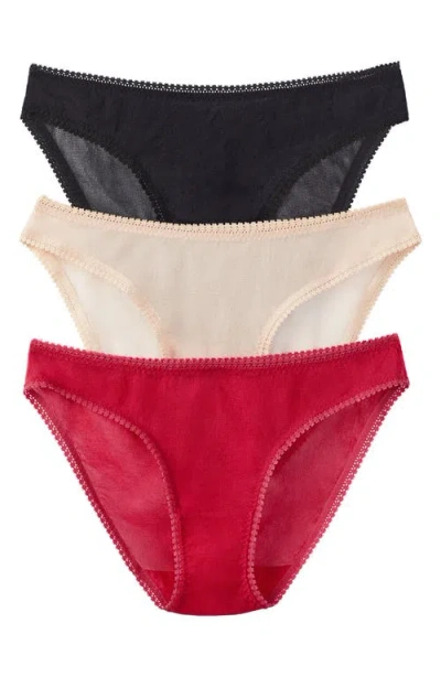 On Gossamer 3-pack Mesh Hip Bikinis