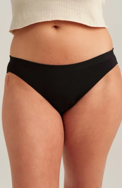 Saalt Period & Leakproof Regular Absorbency Comfort Bikini In Black