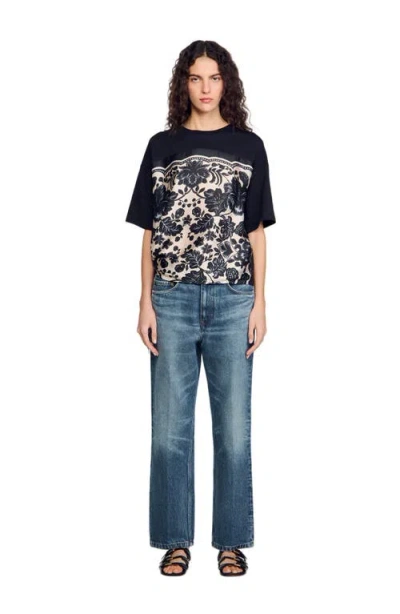 Sandro Floral Motif T-shirt