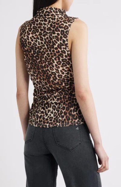 Rails Christen Leopard Print Top In Brown