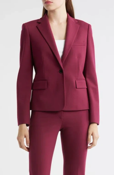 Theory One-button Jacket In Burgundy