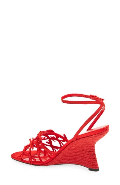 Tory Burch Mini Bow Espadrille Ankle Strap Wedge Sandal