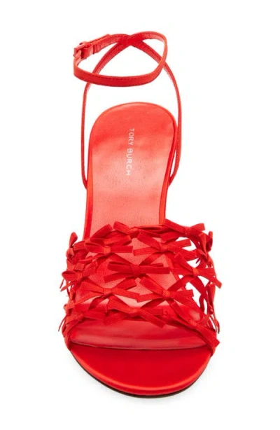Tory Burch Mini Bow Espadrille Ankle Strap Wedge Sandal