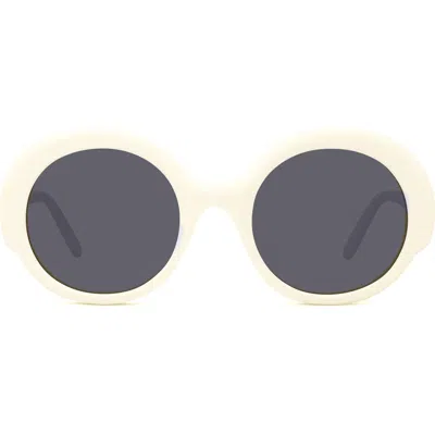 Loewe Thin 52mm Round Sunglasses In Neutral