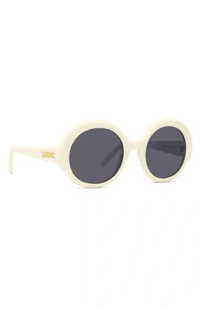 Loewe Thin 52mm Round Sunglasses In Neutral