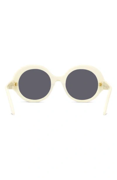 Loewe Thin 52mm Round Sunglasses In Neutral