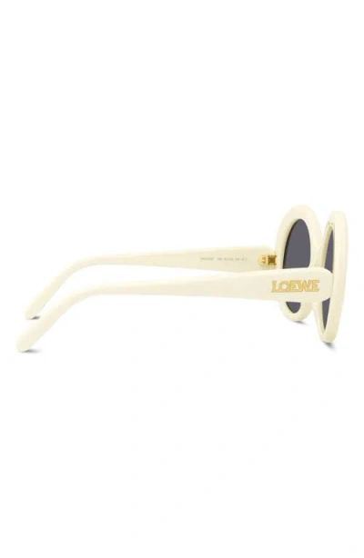Loewe Thin 52mm Round Sunglasses In Neutral