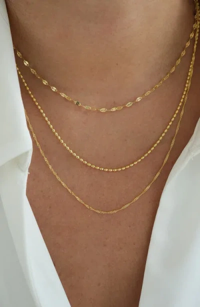 Argento Vivo Sterling Silver Multistrand 18k Gold Plate Sterling Silver Layered Necklace