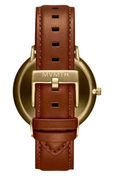 Mvmt Men's Legacy Slim Brown Leather Strap Watch 42mm