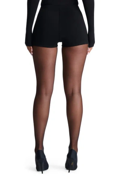 Naked Wardrobe High Waist Hot Shorts In Black