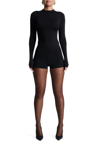 Naked Wardrobe High Waist Hot Shorts In Black