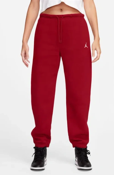 Jordan Brooklyn Fleece Sweatpants In Red