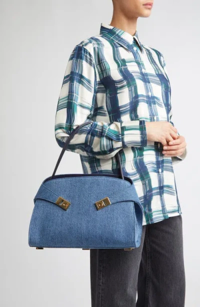 Ferragamo Small Hug Denim Shoulder Bag