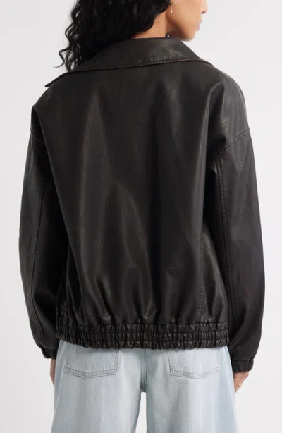 Bp. Oversize Faux Leather Jacket In Black
