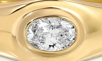 Ef Collection Oval Diamond Signet Ring