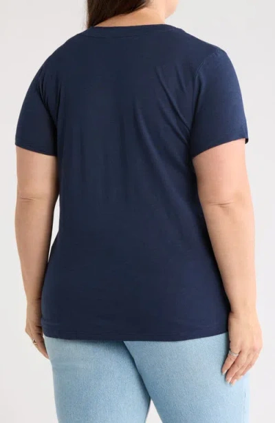 Caslonr Caslon(r) Short Sleeve Cotton & Modal V-neck Pocket T-shirt