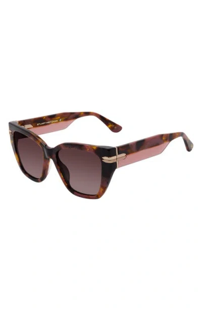 Stuart Weitzman 53mm Gradient Cat Eye Sunglasses