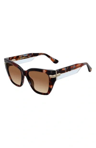 Stuart Weitzman 53mm Gradient Cat Eye Sunglasses