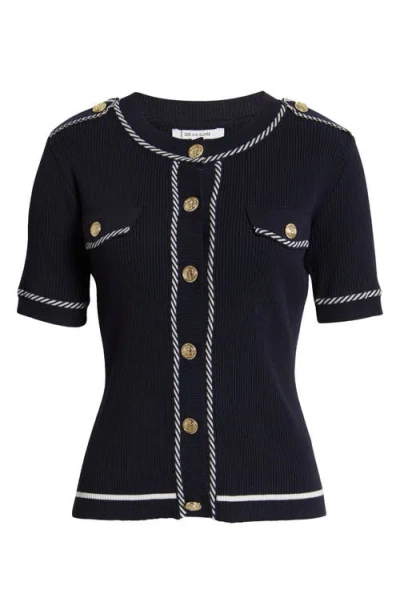 Zoe And Claire Short Sleeve Button-up Top