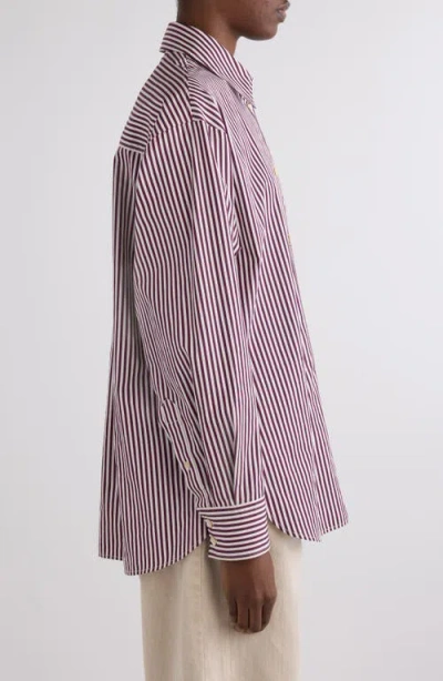 Isabel Marant Fabriza Stripe Cotton Poplin Button-up Shirt In Multi