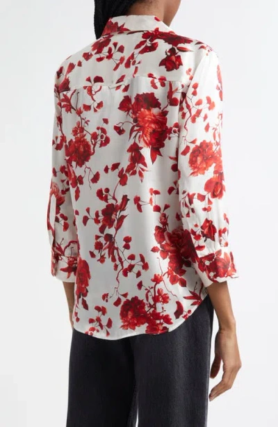 L Agence L'agence Dani Floral Silk Charmeuse Blouse