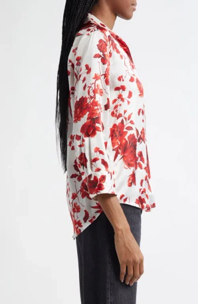 L Agence L'agence Dani Floral Silk Charmeuse Blouse