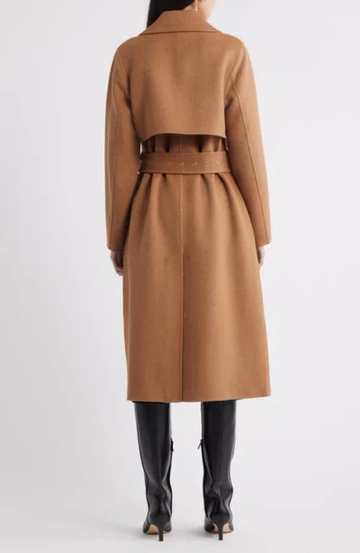 Bcbg Houndstooth Double Face Belted Coat
