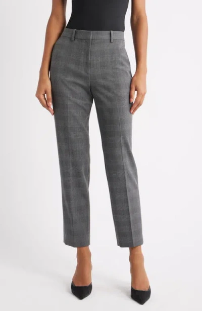 Open Edit The Icon Plaid Cigarette Pants In Gray