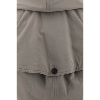 Balenciaga Reverse Hooded Trench Coat In Neutral