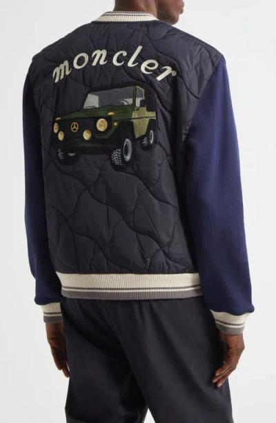Moncler Genius Moncler X Mercedes-benz Padded Cardigan By Nigo In Blue