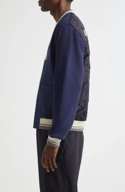 Moncler Genius Moncler X Mercedes-benz Padded Cardigan By Nigo In Blue