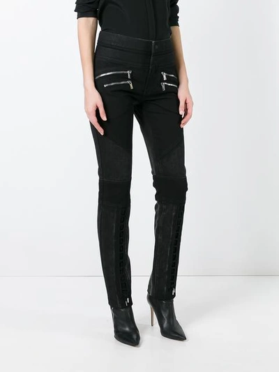Shop Roberto Cavalli Skinny Jeans - Black
