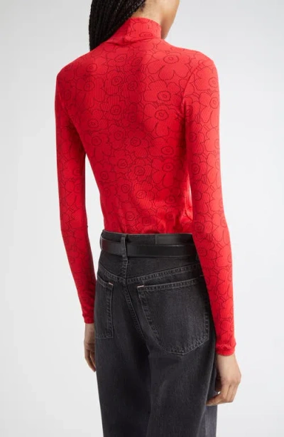 Marimekko Somia Piirto Unikko Turtleneck In Red