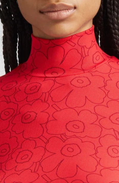 Marimekko Somia Piirto Unikko Turtleneck In Red