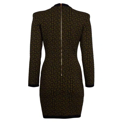 Balmain Brown Wool Women's Dress